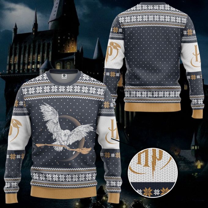 Harry Potter The Movie Hedwig Ugly Christmas Custom Ugly Sweater