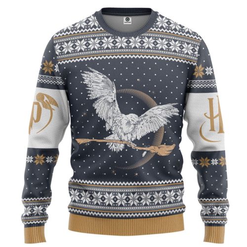 Harry Potter The Movie Hedwig Ugly Christmas Custom Ugly Sweater