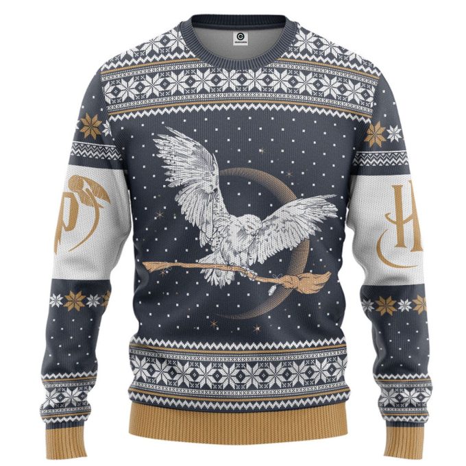 Harry Potter The Movie Hedwig Ugly Christmas Custom Ugly Sweater