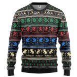 Harry Potter The Movie Hogwarts House Crest Holiday Ugly Christmas Custom Ugly Sweater