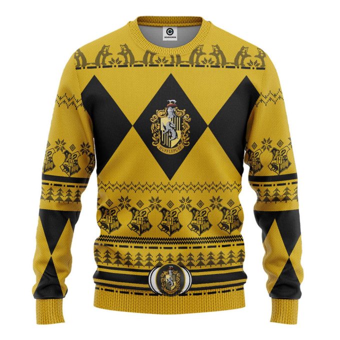 Harry Potter The Movie Hufflepuff House Custom Ugly Christmas Sweater