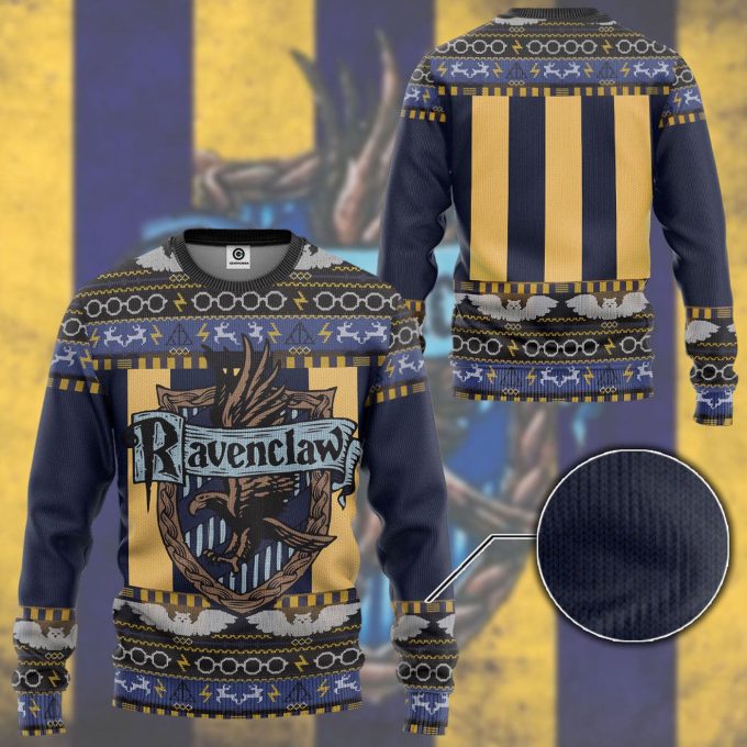Harry Potter The Movie Ravenclaw Ugly Christmas Ver 3 Custom Ugly Sweater
