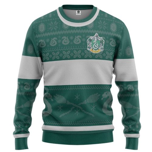 Harry Potter The Movie Slytherin Ugly Christmas Edition Custom Ugly Sweater