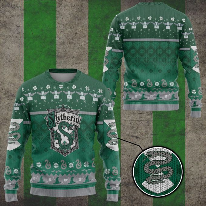 Harry Potter The Movie Slytherin Ugly Christmas Ver 1 Custom Ugly Sweater