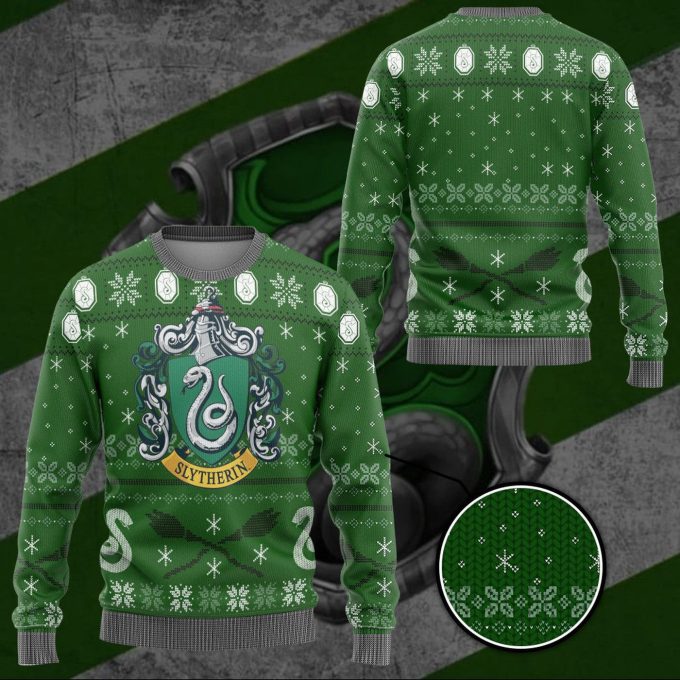 Harry Potter The Movie Slytherin Ugly Christmas Ver 2 Custom Ugly Sweater