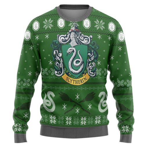 Harry Potter The Movie Slytherin Ugly Christmas Ver 2 Custom Ugly Sweater