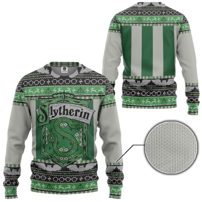 Harry Potter The Movie Slytherin Ugly Christmas Ver 3 Custom Ugly Sweater