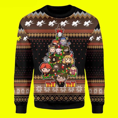 Harry Witch Witches Xmas Tree Ugly Christmas Sweater