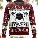 Have Yourself A Merry Little Crit-Mas Dungeons And Dragons Ugly Christmas Sweater
