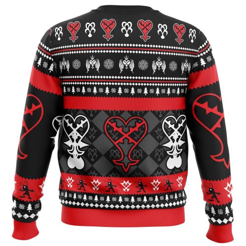 Get Festive with Heartless Christmas: Kingdom Hearts Ugly Sweater Print!