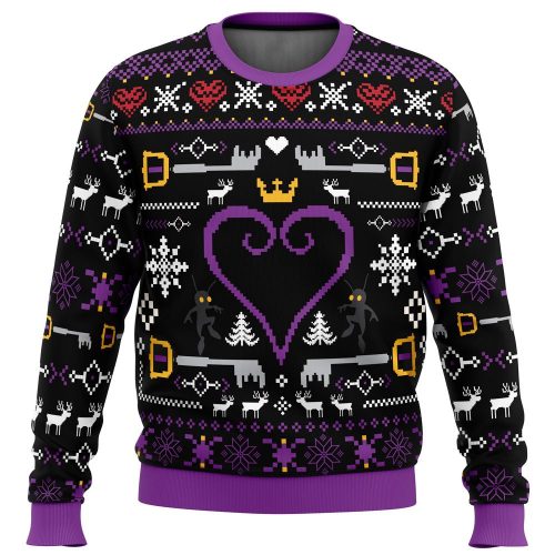 Hearts Kingdom Hearts Ugly Christmas Sweater: Festive & Fun Design for Holiday Celebrations!