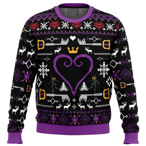 Hearts Kingdom Hearts Ugly Christmas Sweater: Festive and Fun Gaming Apparel