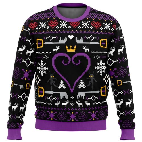 Hearts Kingdom Hearts Ugly Christmas Sweater: Festive & Fun Design for Holiday Celebrations!