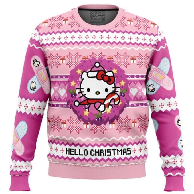 Hello Christmas Hello Kitty Ugly Christmas Sweater – Festive & Adorable Holiday Apparel