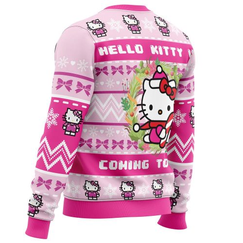 Hello Kitty Ugly Christmas Sweater: Get Festive with Hello Kitty in Town!