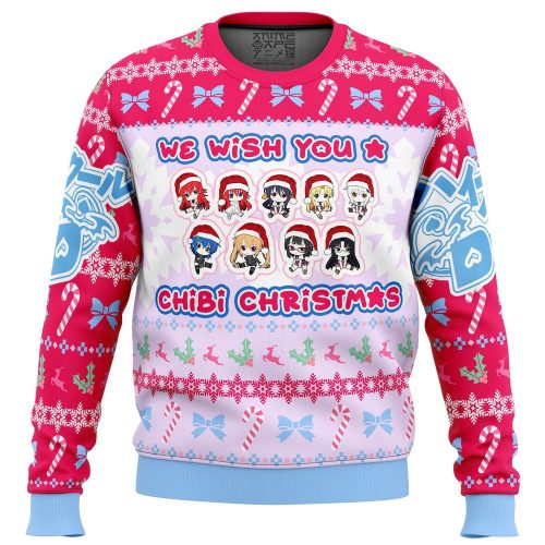 Adorable High School DXD Chibi Girls Ugly Christmas Sweater - Festive Anime Fashion