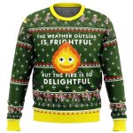 Delightfully Ugly Christmas Sweater: Howl s Moving Castle Calcifer Fire
