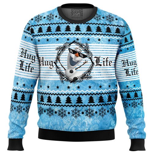 Hug Life Olaf Frozen Ugly Christmas Sweater - Festive Fun with Disney s Beloved Snowman!