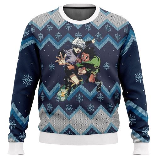 Hunter X Hunter Gon & Killua Ugly Christmas Sweater: Festive Anime Fans Delight!