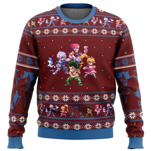 Hunter X Hunter Ugly Christmas Sweater: Festive Sprites Design for Anime Fans