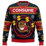 Hypnotoad Consume Futurama Ugly Christmas Sweater – Unique Festive Attire for Fans