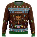 I am Groot Ugly Christmas Sweater: Festive Marvel Design for Holiday Fanatics
