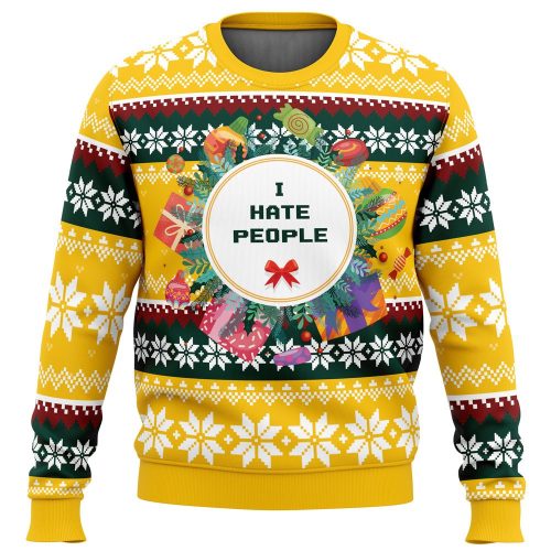 I Hate People Parody Ugly Christmas Sweater – Festive and Fun Holiday Attire