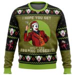 Joker DC Comics Ugly Christmas Sweater – Get What You Deserve!