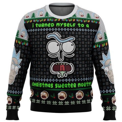 Transformed as Christmas Sweater: Rick And Morty Ugly Sweater