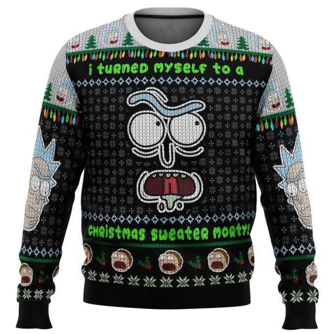 Transformed as Christmas Sweater: Rick And Morty Ugly Sweater