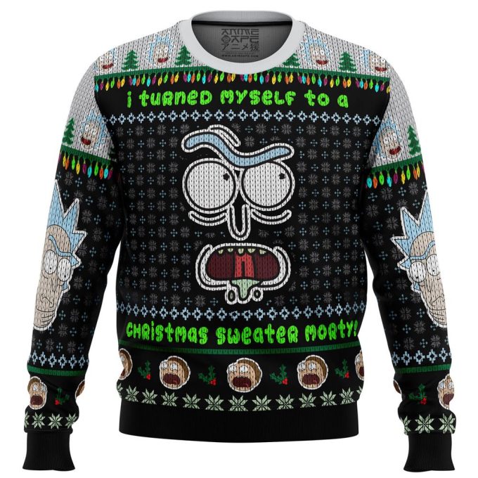 Transform into a Festive Rick and Morty Ugly Christmas Sweater: Printnd!