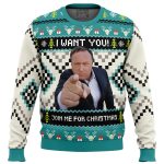 I Want You Alex Jones Ugly Christmas Sweater – Unique and Festive Holiday Attire