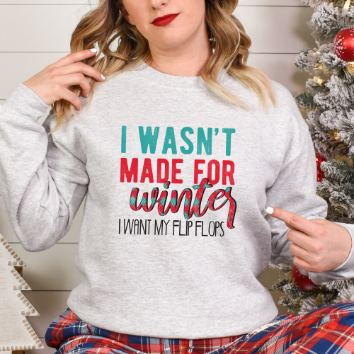 I Want My Flip Flops Ugly Christmas Sweater - Perfect for Winter Haters!