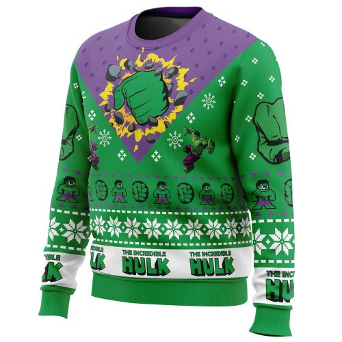 Incredible Hulk Marvel Ugly Christmas Sweater – Embrace Festive Anger!