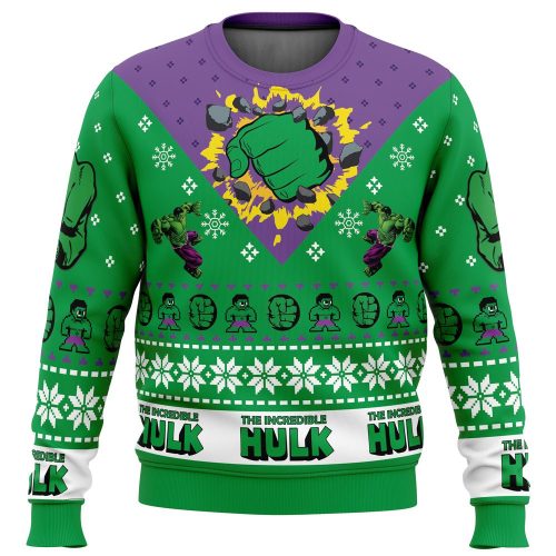 Incredible Hulk Marvel Ugly Christmas Sweater - Embrace Festive Anger!