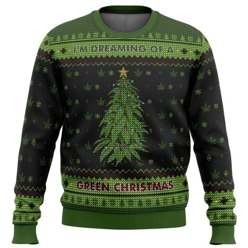 Get Festive with our Green Christmas Ugly Sweater - Perfect for a Stylish Holiday Look!
