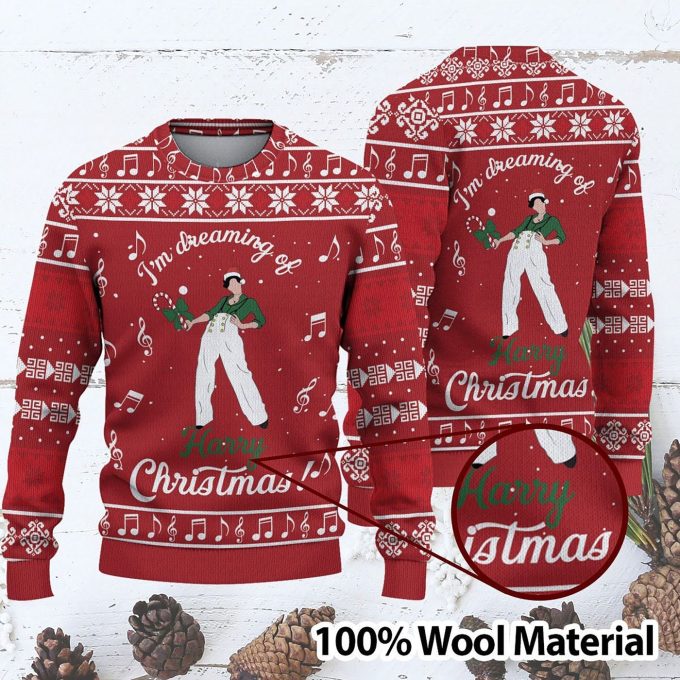 Get Festive with Harry Styles Christmas Ugly Sweater Trendy Xmas Sweater