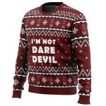 I m Not Daredevil Marvel Ugly Christmas Sweater – Festive Superhero Holiday Attire