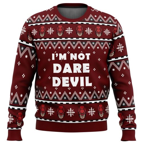 I m Not Daredevil Marvel Ugly Christmas Sweater - Festive Superhero Holiday Attire