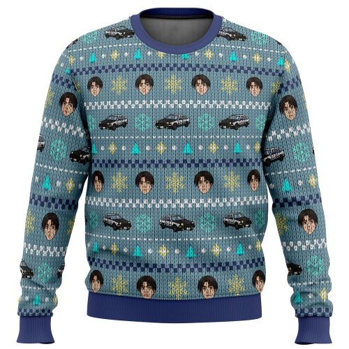 Rev Up the Holidays with Initial D Takumi Fujiwara Ugly Christmas Sweater