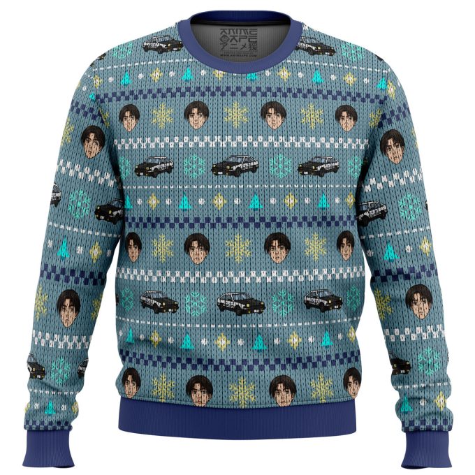Rev Up Your Christmas with Initial D Takumi Fujiwara Ugly Sweater – Perfect for JDM Fans!