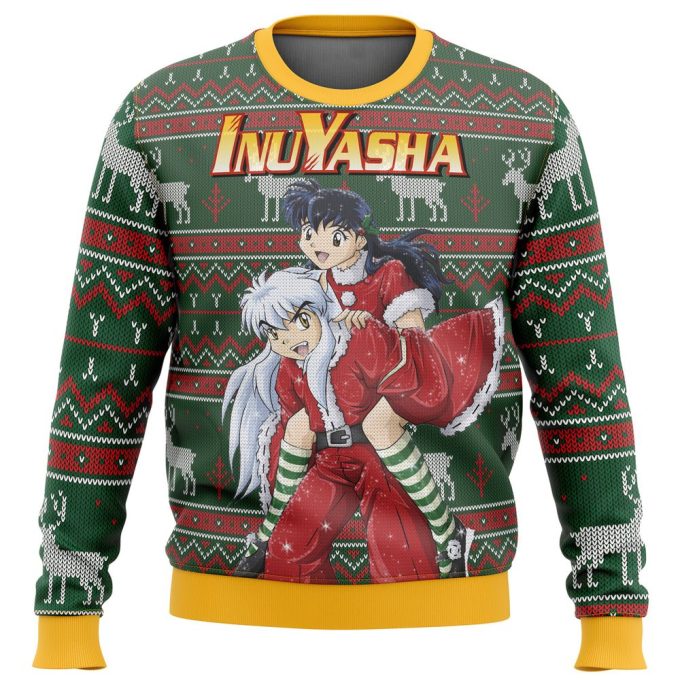 Inuyasha Alt Ugly Christmas Sweater: Festive Anime-Inspired Holiday Apparel