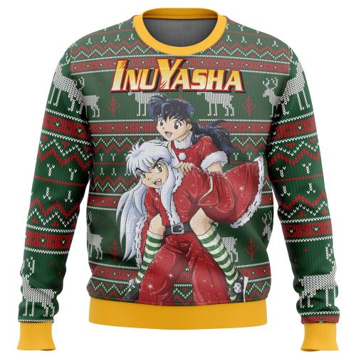 Inuyasha Alt Ugly Christmas Sweater: Festive Anime-Inspired Holiday Apparel