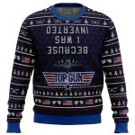 Inverted Top Gun Ugly Christmas Sweater: Unique & Festive Holiday Apparel