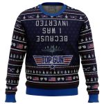 Inverted Top Gun Ugly Christmas Sweater: Stay Stylish with a Unique Twist!