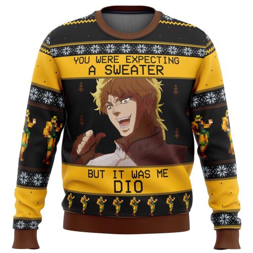 It Was Me Dio Jojo’s Bizarre Adventure Ugly Christmas Sweater – Festive Anime Apparel