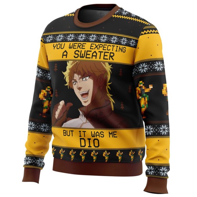 It Was Me Dio Jojo’s Bizarre Adventure Ugly Christmas Sweater – Festive Anime Apparel