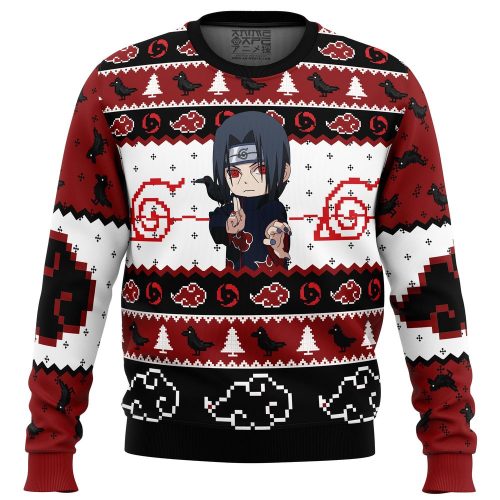 Itachi Uchiha Chibi Akatsuki Naruto Ugly Christmas Sweater: Festive Anime Apparel