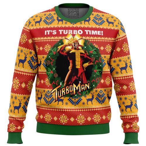 Get Festive with Turbo Time Ugly Christmas Sweater – Perfect Holiday Attire!