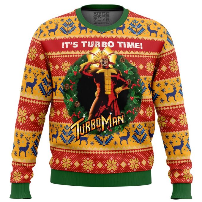 Get Festive with Turbo Time Ugly Christmas Sweater – Perfect Holiday Attire!